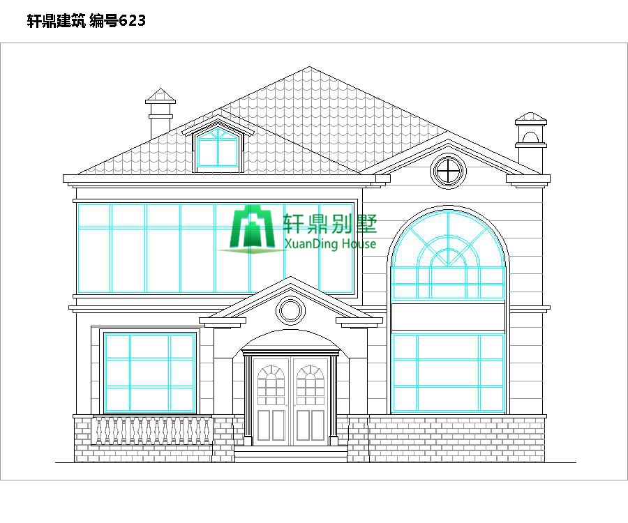 二層田園風格自建別墅設計施工圖1.jpg 二層田園風格自建別墅設計施工圖1.jpg