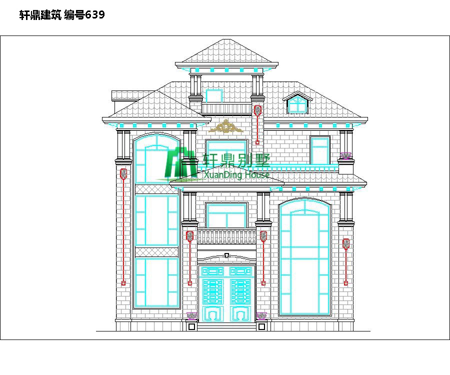 三層半自建別墅設計施工圖1.jpg 三層半自建別墅設計施工圖1.jpg