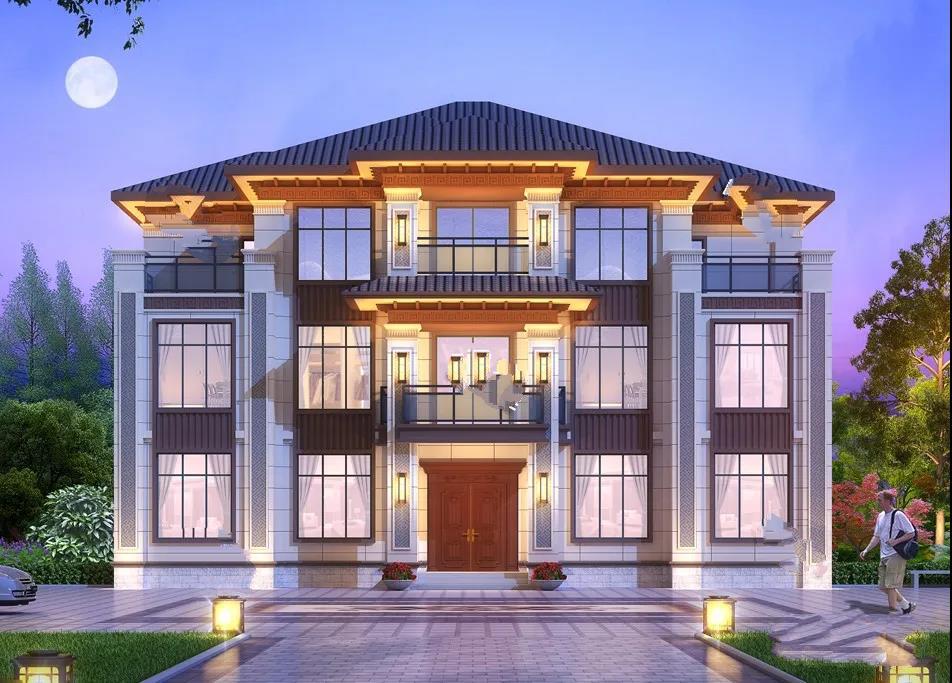 中式設計的獨棟別墅 中式設計的獨棟別墅
