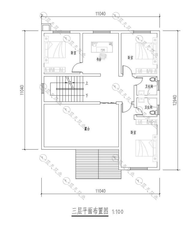 三層中式自建別墅原設計圖紙 三層中式自建別墅原設計圖紙