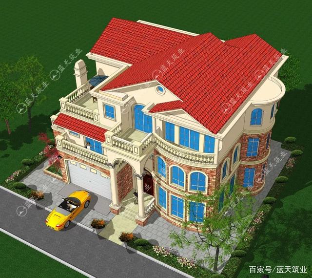 鄉(xiāng)村三層別墅建筑設(shè)計圖 鄉(xiāng)村三層別墅建筑設(shè)計圖