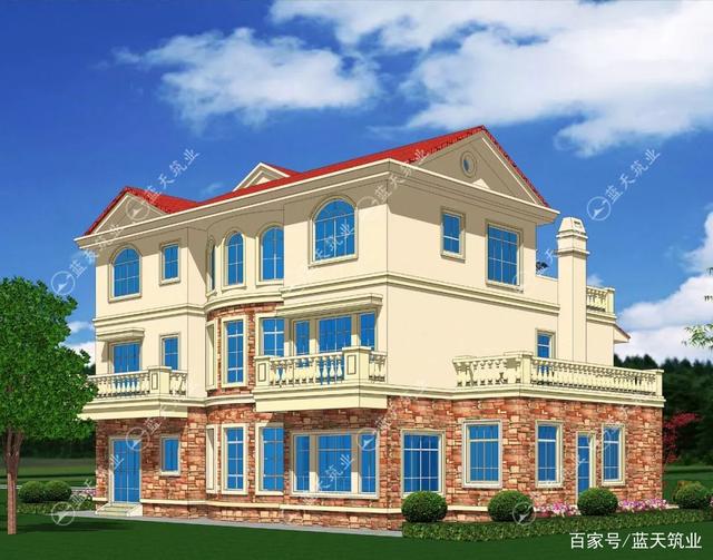 鄉(xiāng)村三層別墅建筑設(shè)計圖 鄉(xiāng)村三層別墅建筑設(shè)計圖