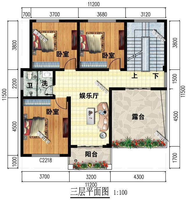 多臥室設計的三層別墅 多臥室設計的三層別墅