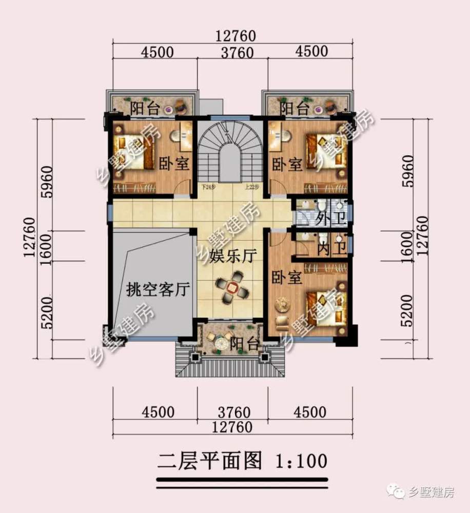 農村三層別墅新中式風格 農村三層別墅新中式風格