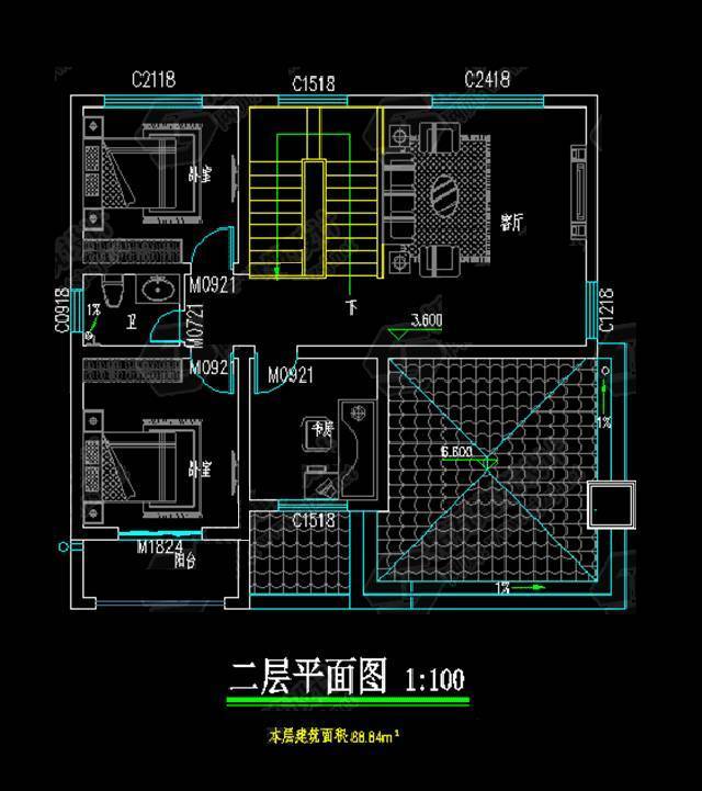 二層帶車庫的農村別墅 二層帶車庫的農村別墅