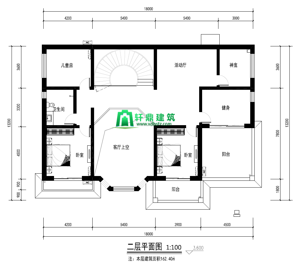 二層平面圖 二層平面圖