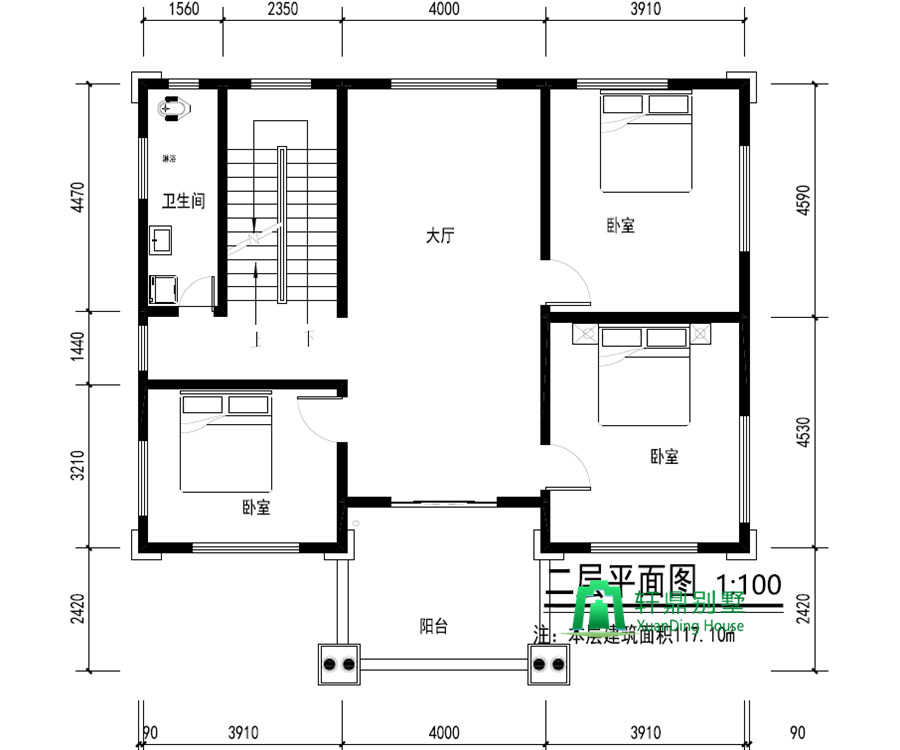 二層平面圖 二層平面圖