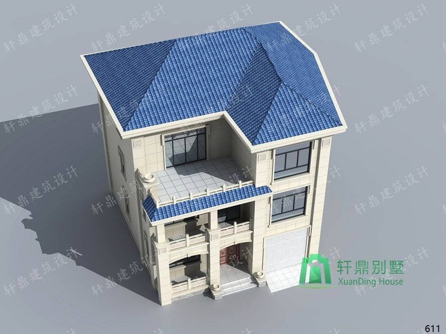 農(nóng)村三層帶車庫(kù)自建別墅設(shè)計(jì)圖俯視效果圖.jpg 農(nóng)村三層帶車庫(kù)自建別墅設(shè)計(jì)圖俯視效果圖.jpg