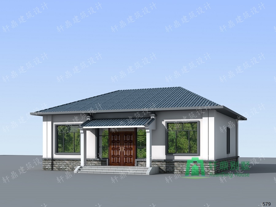 新中式一層自建房屋設(shè)計圖紙.jpg 新中式一層自建房屋設(shè)計圖紙.jpg
